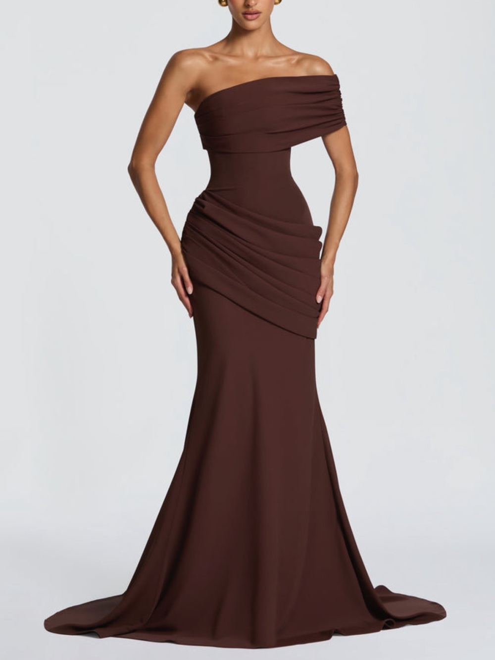 Kasia Gown - Plum Brown